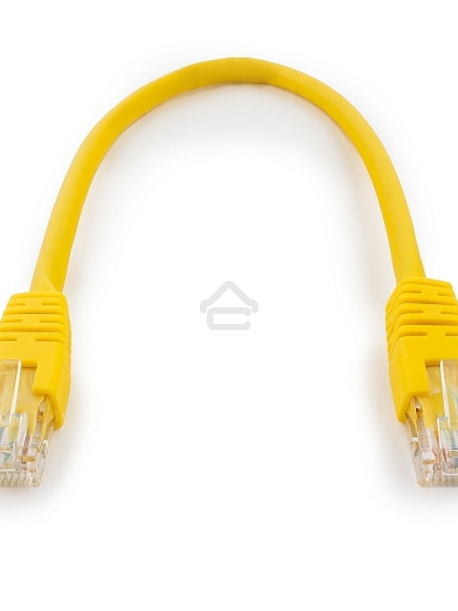 Патч-корд UTP Cablexpert кат.6, 0.25м, литой, многожильный (жёлтый)
