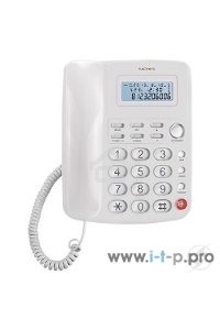 Телефон проводной teXet TX-250 белый