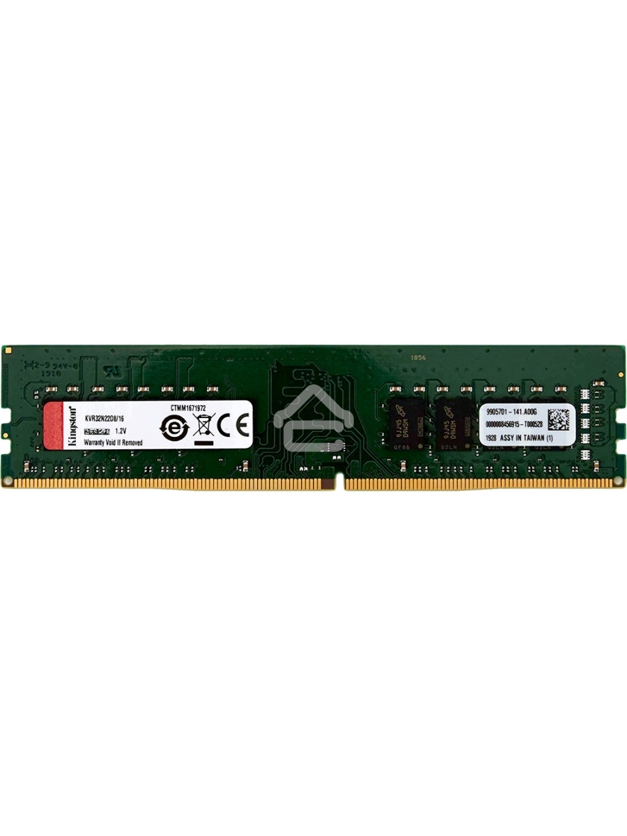 Оперативная память Kingston ValueRAM, DDR4, 16GB (1x16GB), 3200MHz, CL22, DIMM