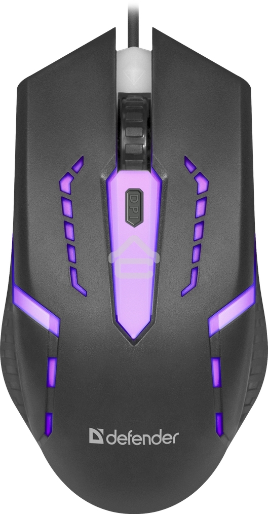 Мышь проводная Defender Hit MB-601 черный, 1200 dpi, USB, кнопки - 4