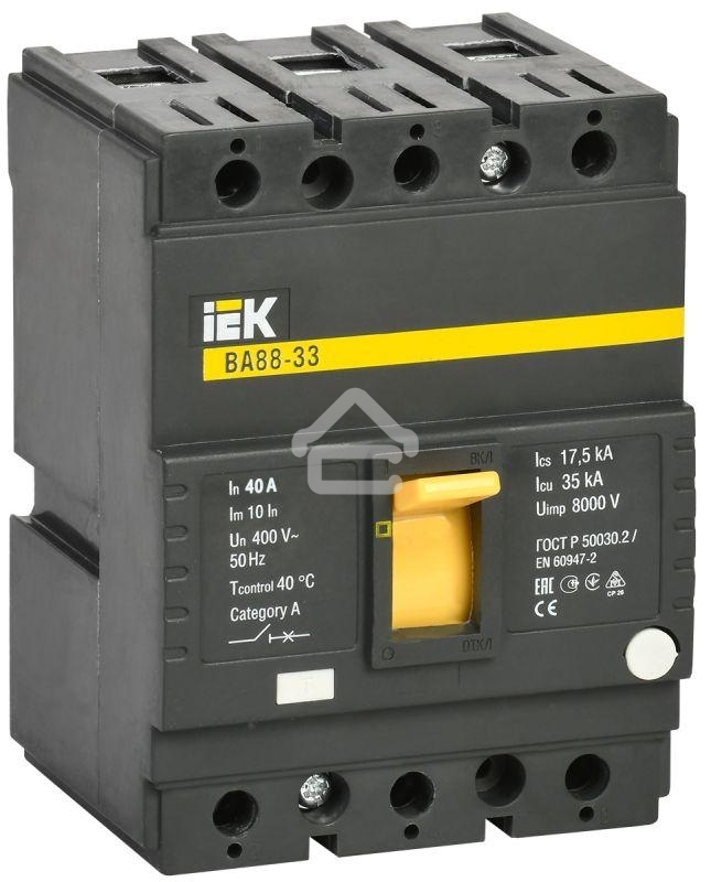 Выключатель автоматический 3п 40А 35кА ВА 88-33 IEK SVA20-3-0040