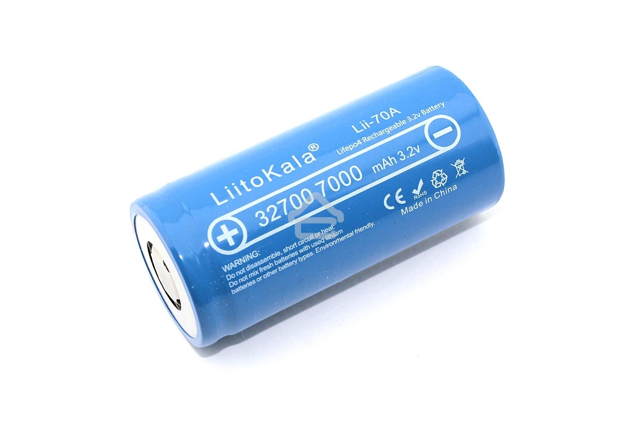 Аккумулятор LiitoKala Lii-70A высокотоковый LiFePO4 3.2V, 7000mAh типа 32700