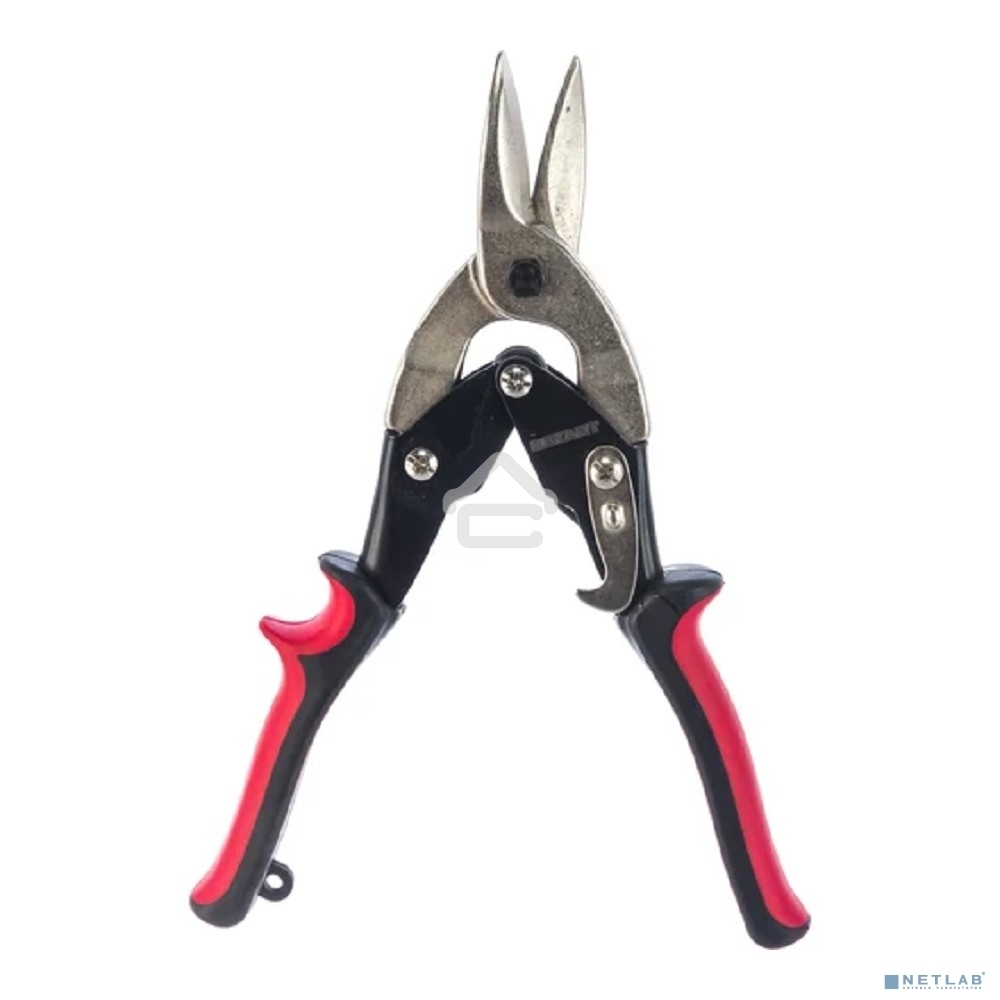 Ножницы по металлу левые Rexant 260 мм никелированные, двухкомпонентные рукоятки