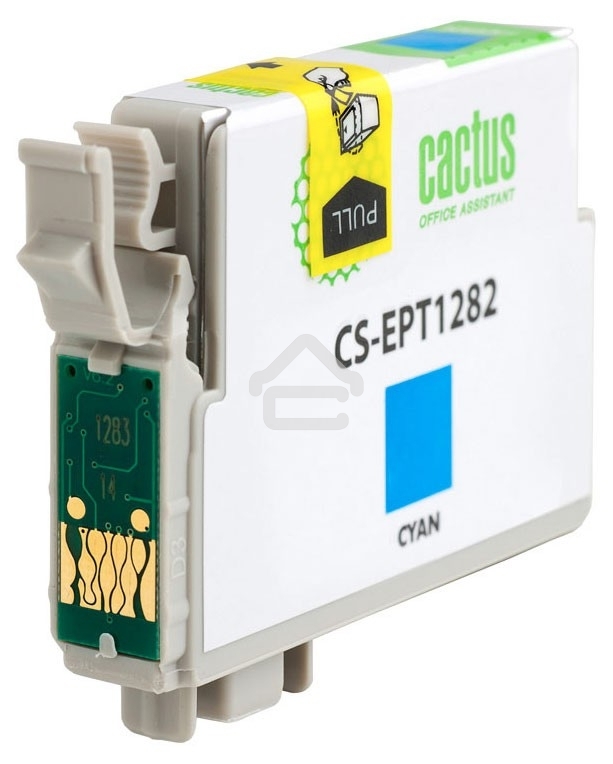 Картридж струйный Cactus CS-EPT1282 (T1282) голубой (7 мл) для Epson Stylus S22/S125/SX420/SX425/Office BX305