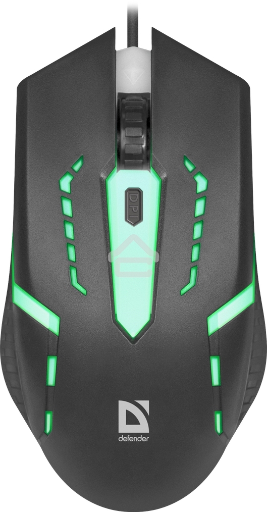 Мышь проводная Defender Hit MB-601 черный, 1200 dpi, USB, кнопки - 4