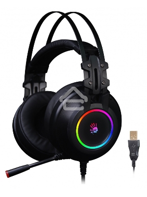 Наушники с микрофоном A4 Bloody G528C черный 1.8м мониторы USB оголовье (G528C)