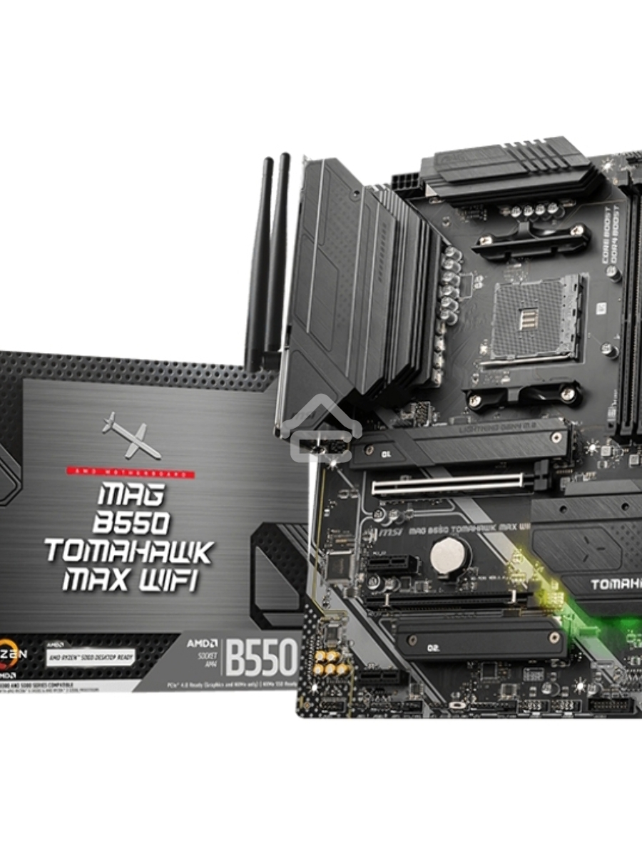 Материнская плата MSI MAG B550 TOMAHAWK MAX WIFI, AM4, AMD B550, 4xDDR4, 6xSATA, 2xM.2, 1xPCI-E 4.0 x16, 1xPCI-E 3.0 x4, 2xPCI-E x1, 1xHDMI, 1xDP, 1x 2.5Gb LAN, 2xUSB-A 2.0, 2xUSB-A 3.2 Gen 1, 1xUSB-A 3.2 Gen 2, 1xUSB-C 3.2 Gen 2, 5x3.5 мм, 7.1, ATX