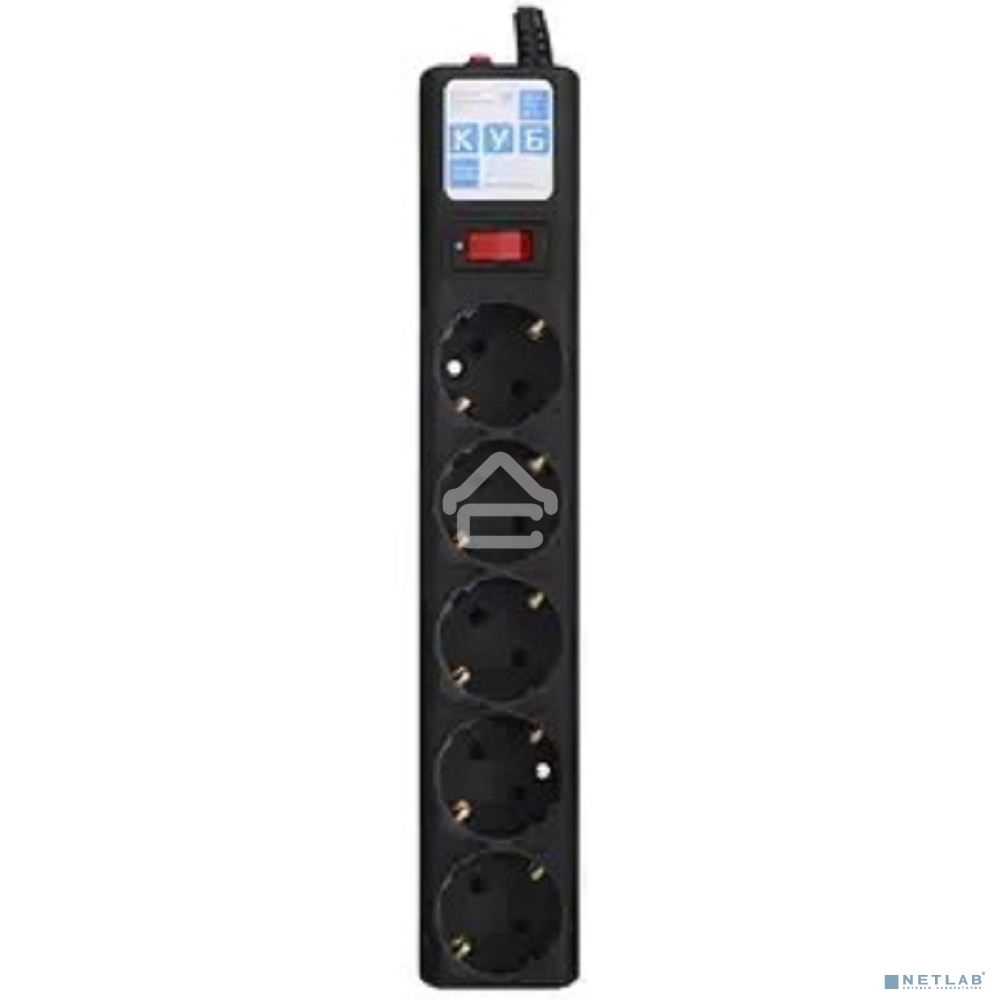 Сетевой фильтр Powercube SPG5-С5 5 м, 5 розеток, черный, коробка