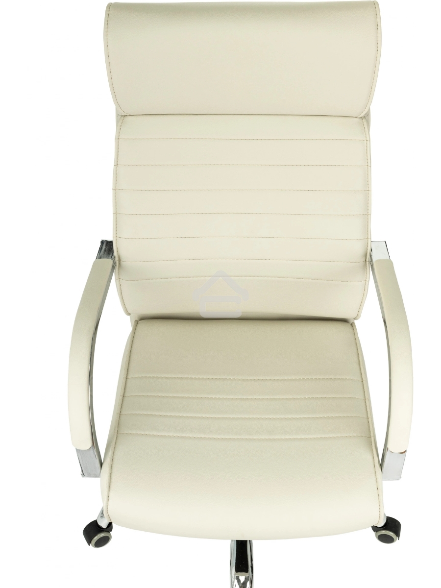 Кресло руководителя Бюрократ T-8010SL/IVORY слоновая кость, искусственная кожа, крестовина хром