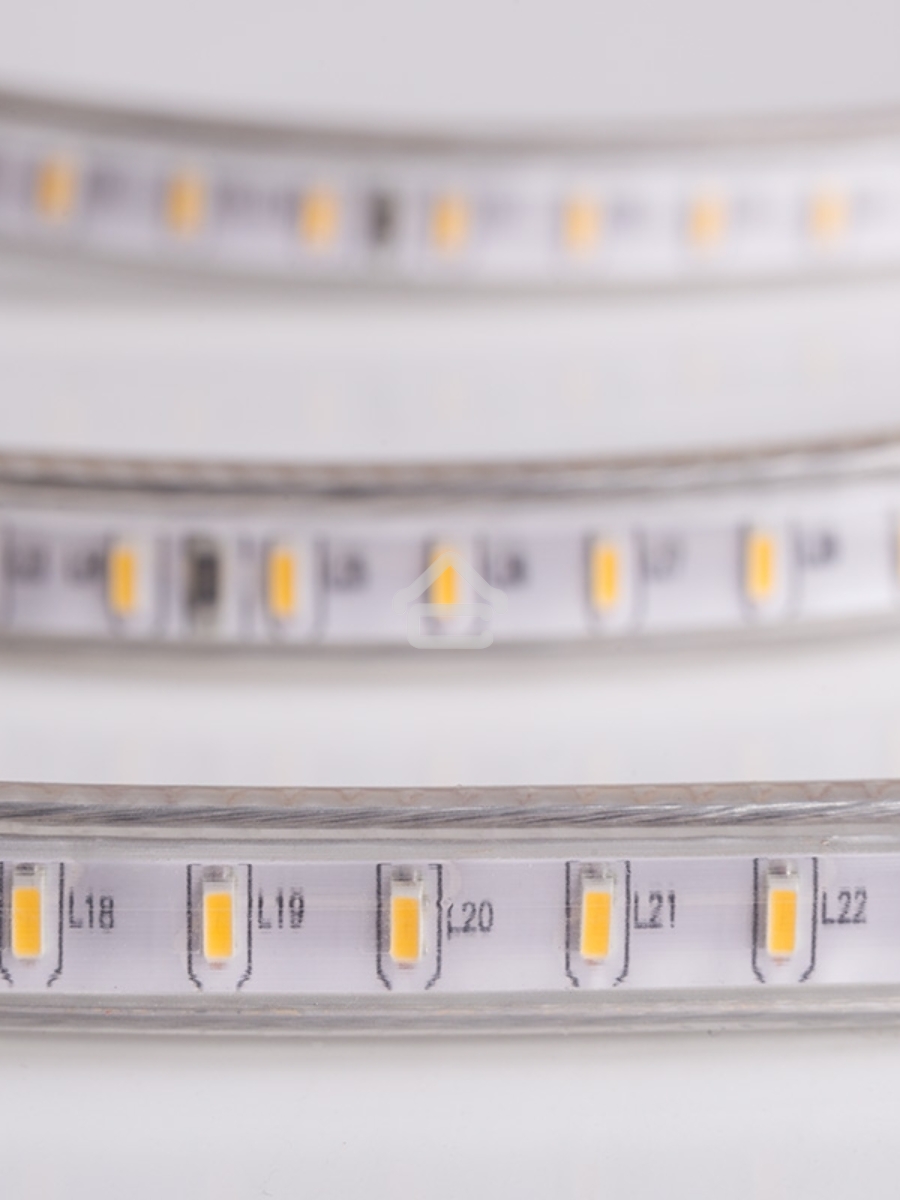 Лента LED 220 В, 6.5x13 мм, IP67, SMD 5730, 60 LED/m, цвет свечения теплый белый, 100 м
