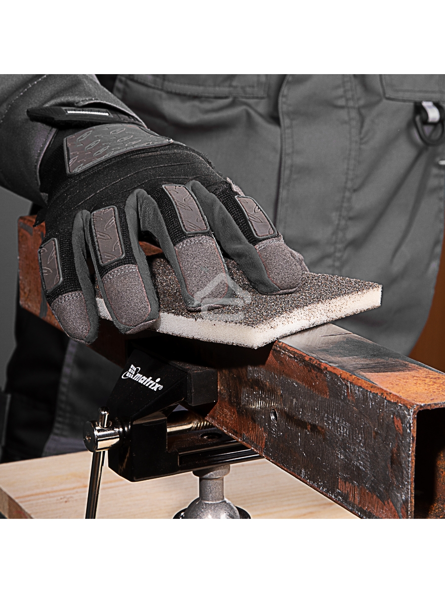 Губка для шлифования, 125 х 100 х 10 мм, мягкая, 3 шт., P 60/80, P 60/100, P 80/120 Matrix