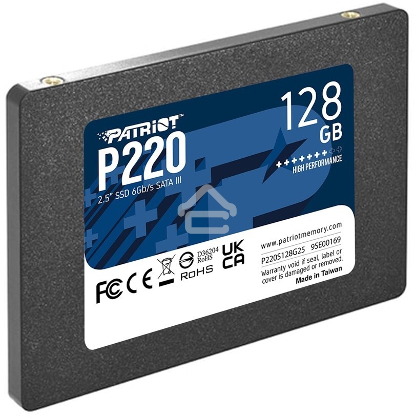 Накопитель SSD Patriot P220, 128Gb, SATA III, 2.5