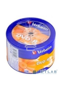 Диск DVD-R Verbatim 4.7Gb 16x Cake Box (50шт) (43731)