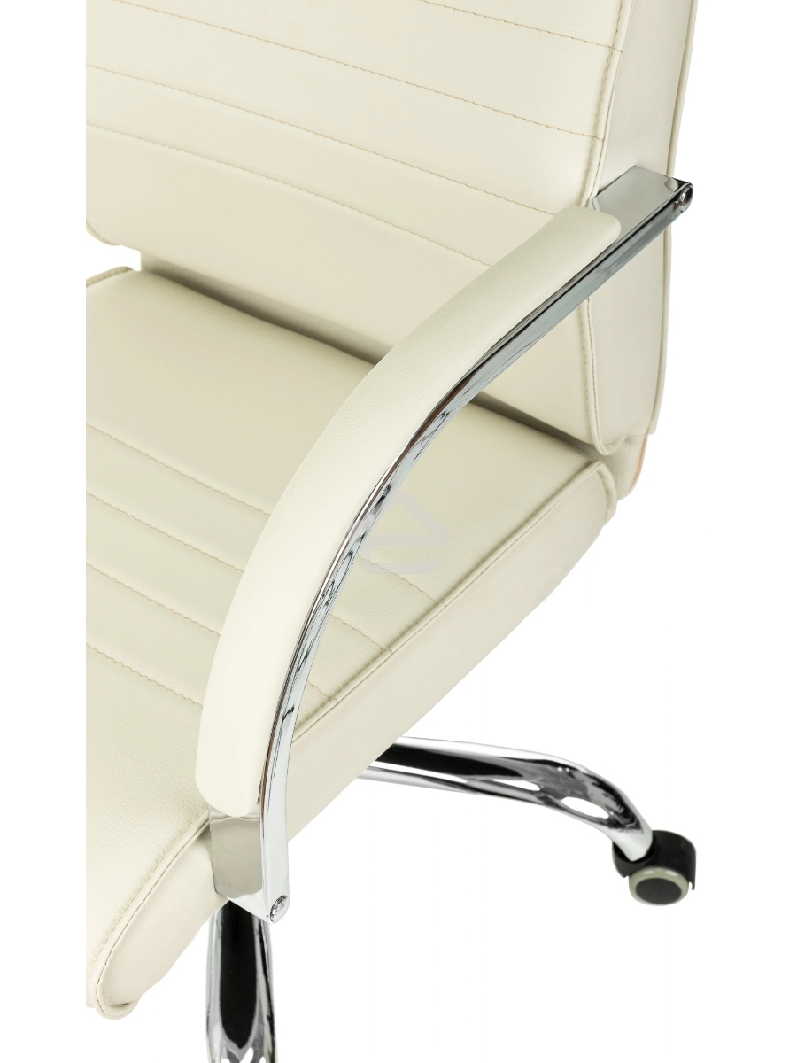 Кресло руководителя Бюрократ T-8010SL/IVORY слоновая кость, искусственная кожа, крестовина хром