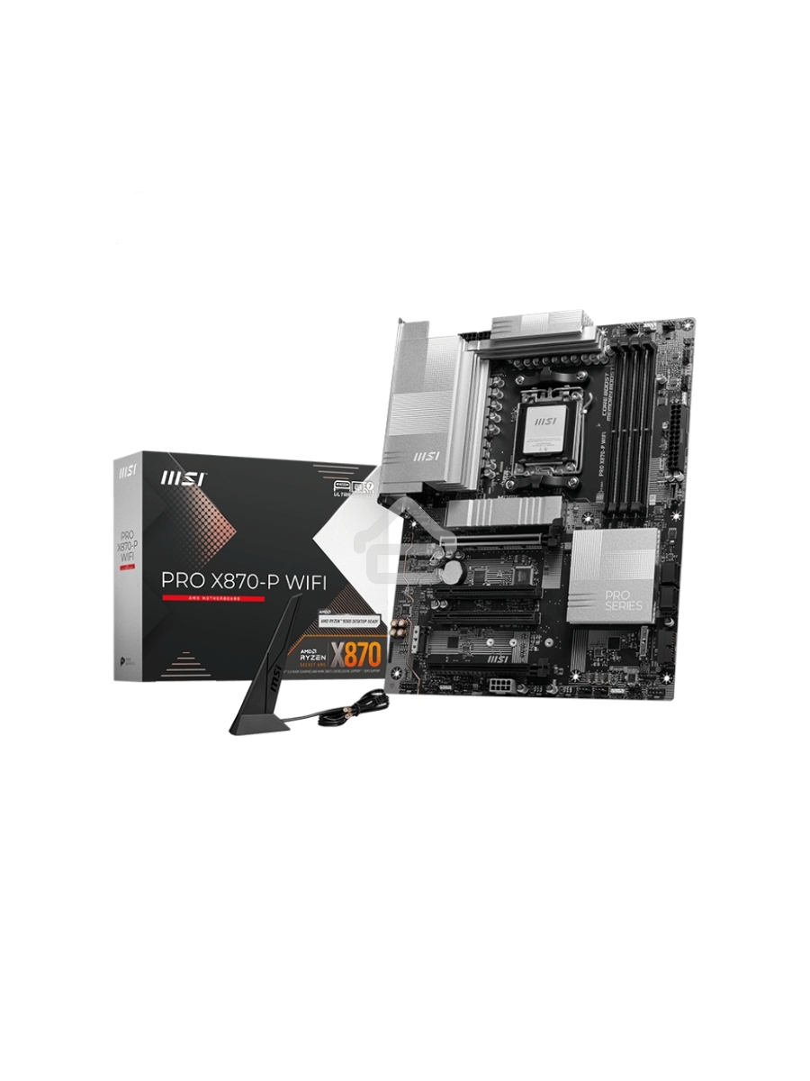 Материнская плата MSI PRO X870-P WIFI, AM5, AMD X870, 4xDDR5, 4xSATA, 3xM.2, 1xPCI-E 5.0 x16, 1xPCI-E 4.0 x16, 2xPCI-E 3.0 x1, 1xHDMI, 1xUSB-C, 1xRJ45 5Gb, 2xUSB-A 3.2 Gen 1, 2xUSB-A 3.2 Gen 2, 4xUSB-A 2.0, 1xUSB-C 3.2 Gen 2x2, 1xUSB4, 3x3.5мм, 7.1, ATX