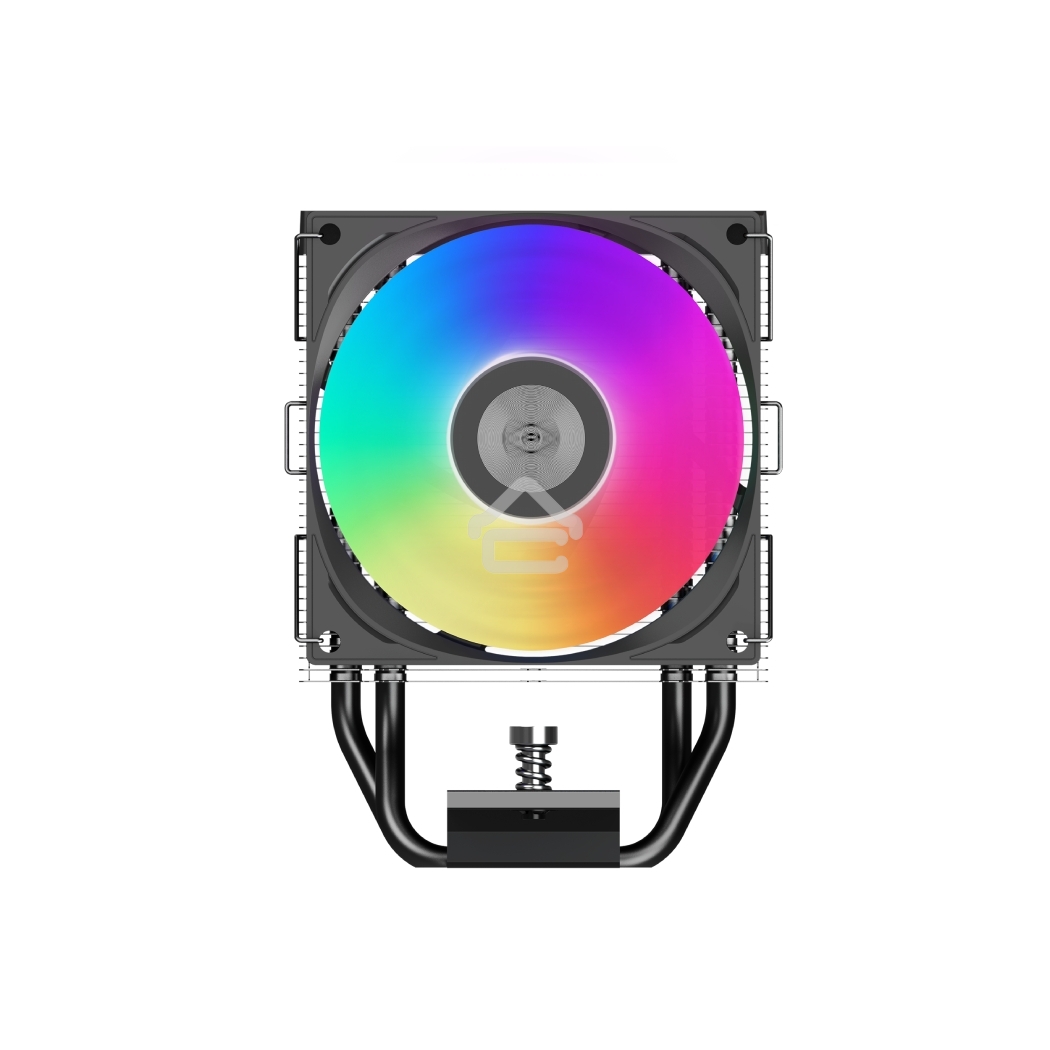 Кулер PCCooler R400 ARGB черный 92мм алюминий+медь 2200r[m 30db 4-pin 180W 133мм