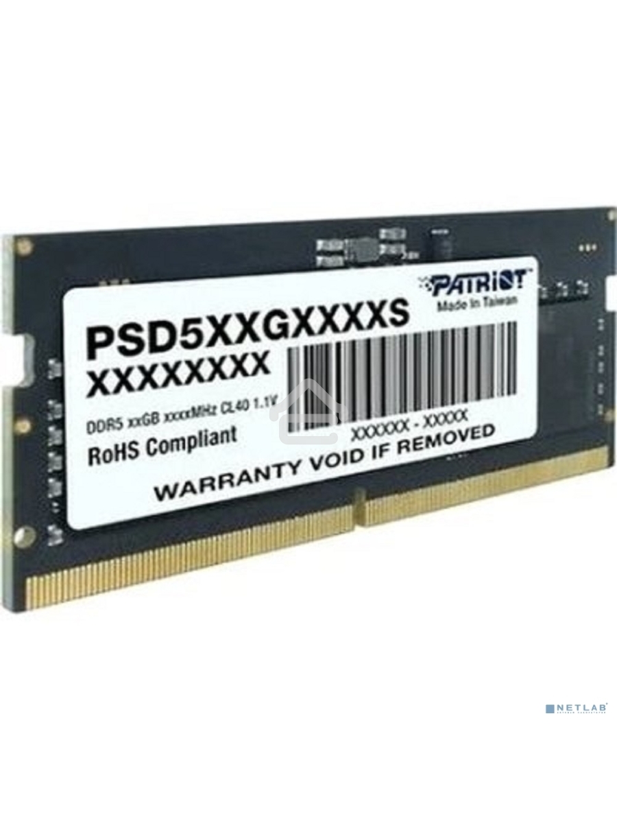 Оперативная память Patriot Signature, DDR5, 16GB (1x16 GB), 5600 MHz, CL46, SO-DIMM