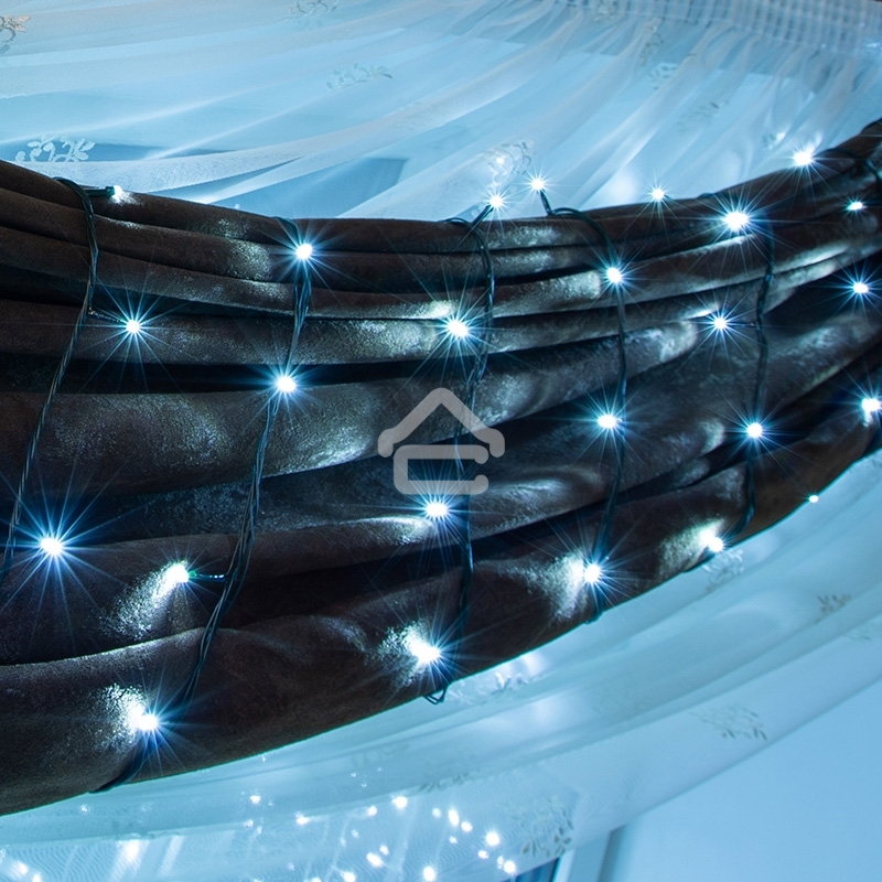 Гирлянда светодиодная универсальная Уличная 120 LED БЕЛЫЕ 12 метров