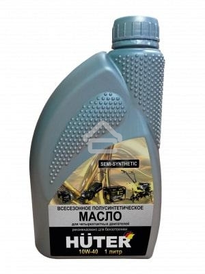 Масло моторное 10W-40 полусинтетическое для четырёхтактных двигателей, для техники Huter, 1л.