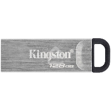 Флешка USB Kingston DataTraveler KYSON (DTKN/128 Gb), 128Gb, USB 3.2 Gen 1, R/W 200/60, серебристый/черный