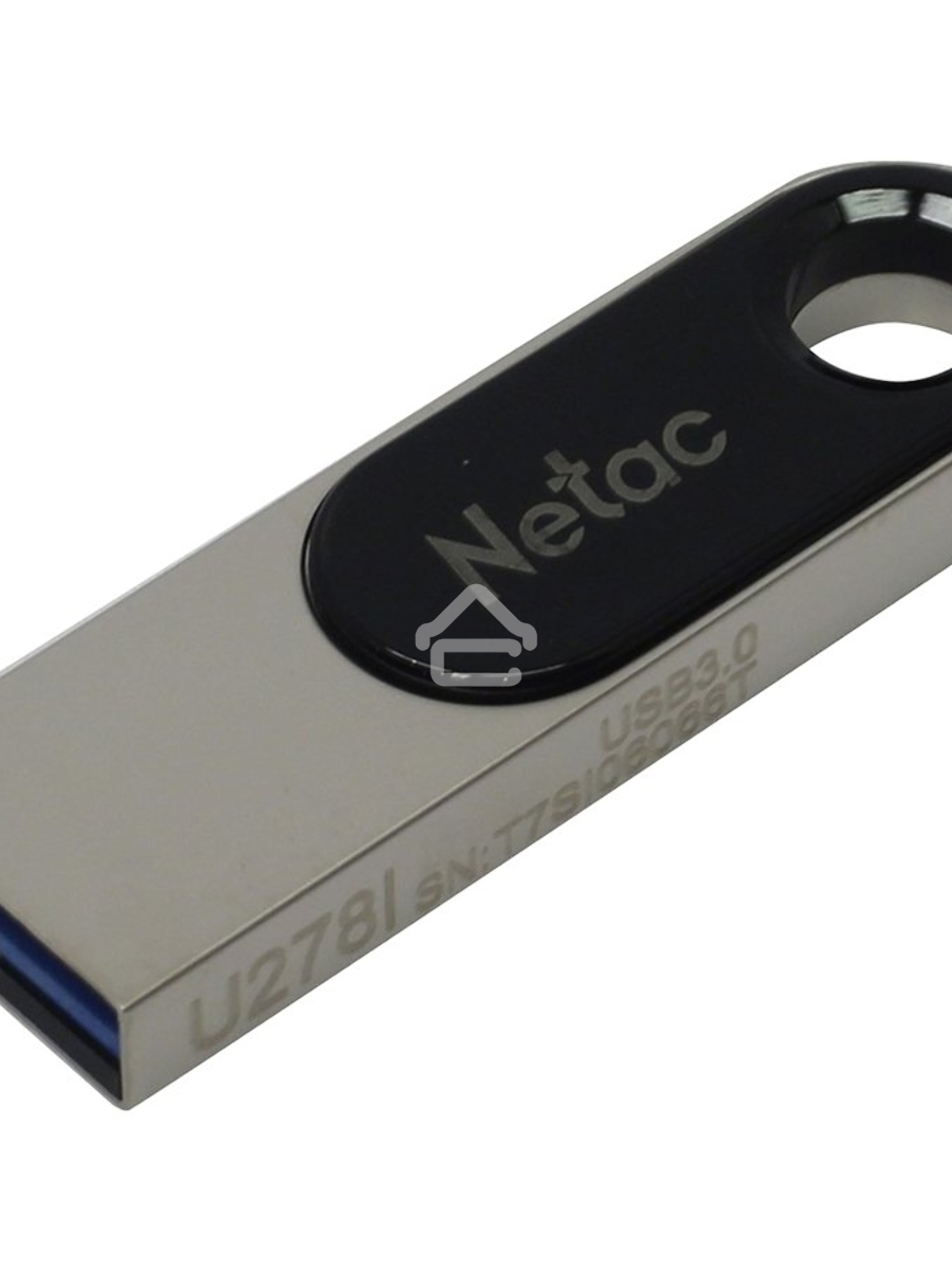 Флеш диск Netac U278 NT03U278N-064G-30PN, 64Gb, USB3.0, металлическая матовая