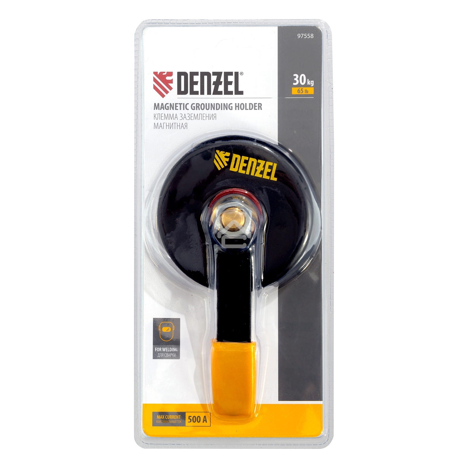 Клемма заземления Denzel магнитная для сварочных работ 65 LB