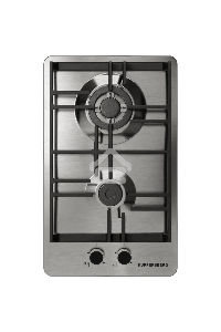 Варочная поверхность Kuppersberg FS 39 X, газ, High-Tech, 32 см, автоматический электроподжиг, газ-контроль, форсунки под сжиженый газ, SABAF конфорки, чугунные решетки, цвет серебристый