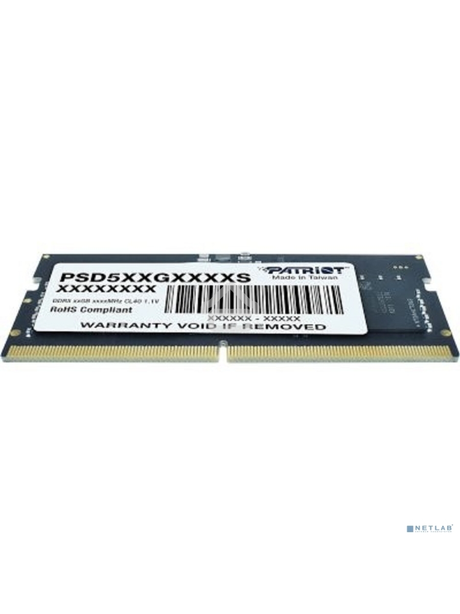 Оперативная память Patriot Signature, DDR5, 16GB (1x16 GB), 5600 MHz, CL46, SO-DIMM