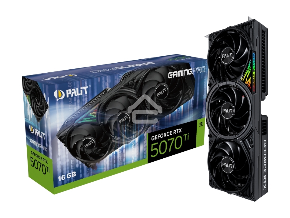 Видеокарта Palit NVIDIA GeForce RTX 5070 Ti GamingPro 16Gb PCI-E 256bit GDDR7 2295/30000 HDMIx1 DPx3 HDCP Ret