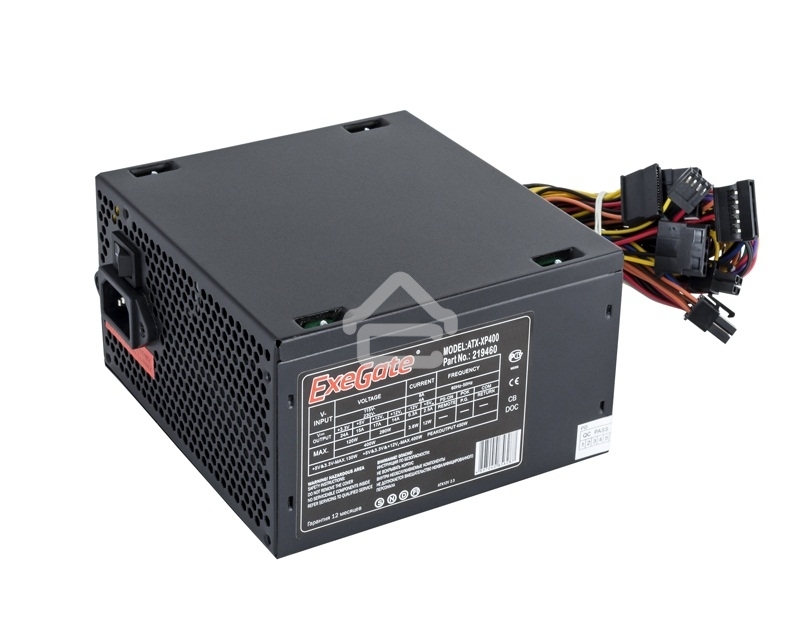 Блок питания ExeGate XP400 (EX219459RUS-PC), 400Вт, 120мм, черный