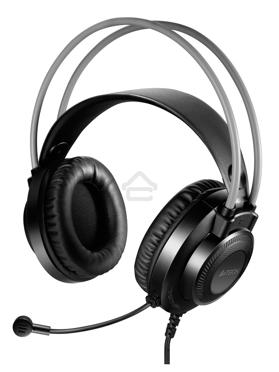 Наушники с микрофоном A4Tech Fstyler FH200U серый 2м накладные USB оголовье (FH200U GREY)
