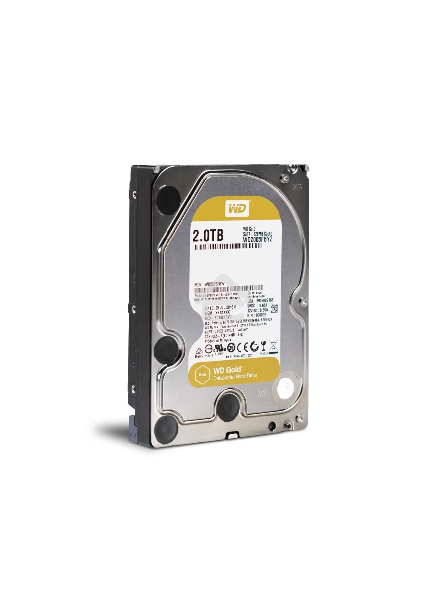 Жесткий диск WD Original SATA-III 2Tb WD2005FBYZ Gold (7200rpm) 128Mb 3.5