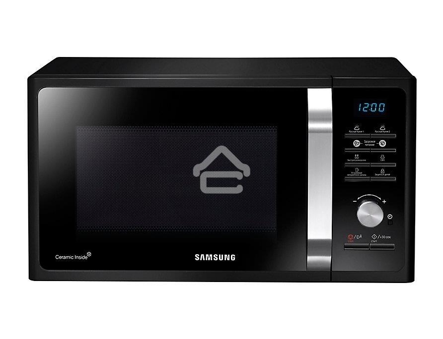 Микроволновая печь Samsung MS23F302TAK черный, 23 л, 800 Вт, переключатели - поворотный тактовый механизм/кнопки