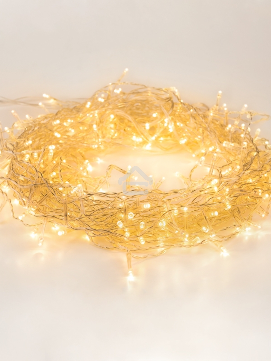 Гирлянда Твинкл-Лайт 20 м, прозрачный ПВХ, 160 LED, цвет теплый белый