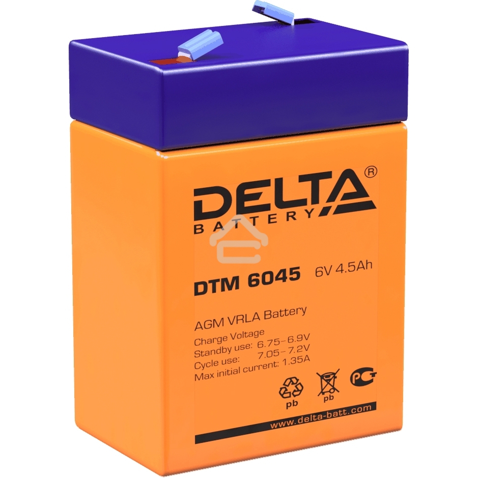 Батарея Delta DTM 6045 (6V 4.5Ah)