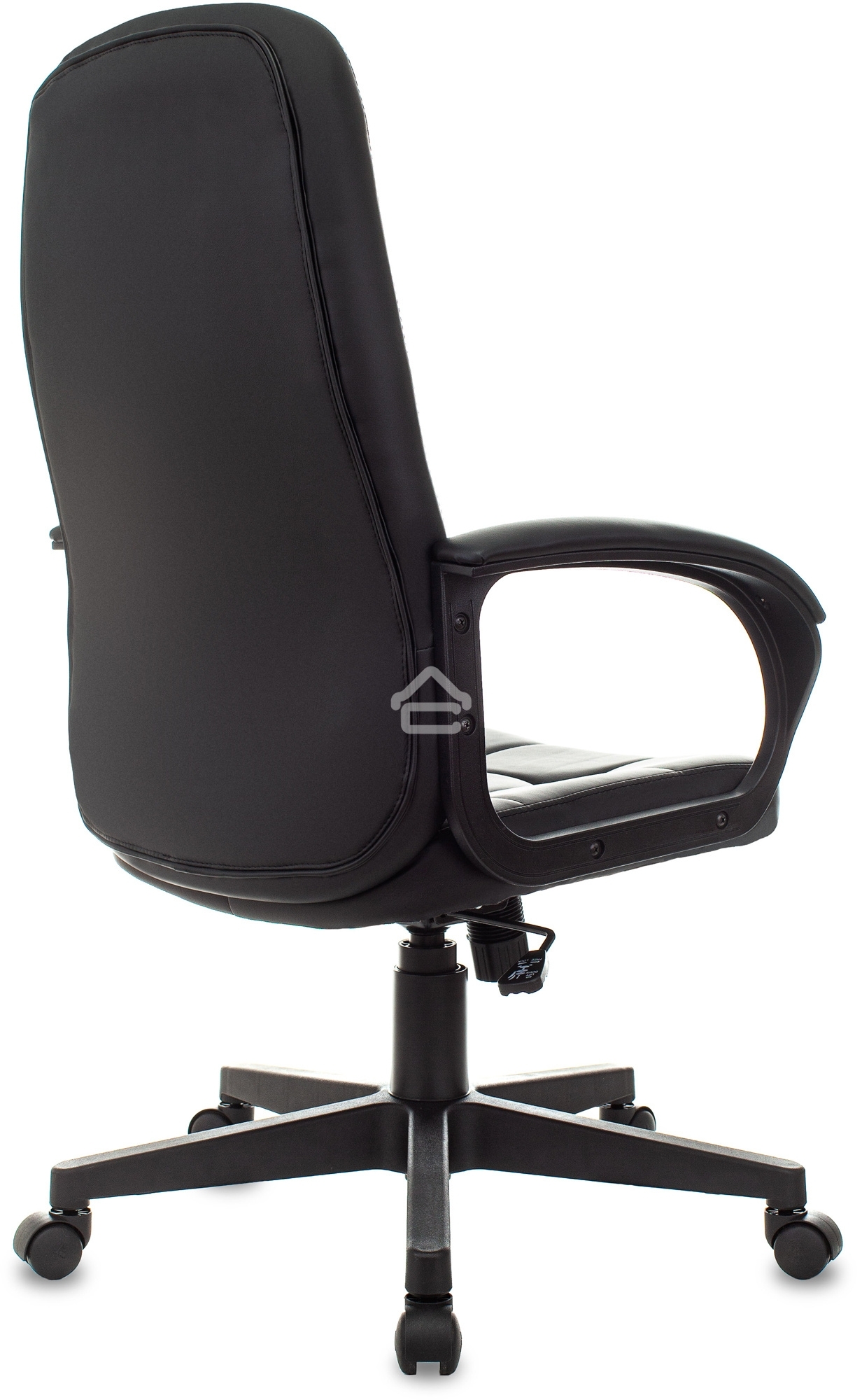 Кресло руководителя Бюрократ CH 002 черный, эко.кожа, крестов. пластик