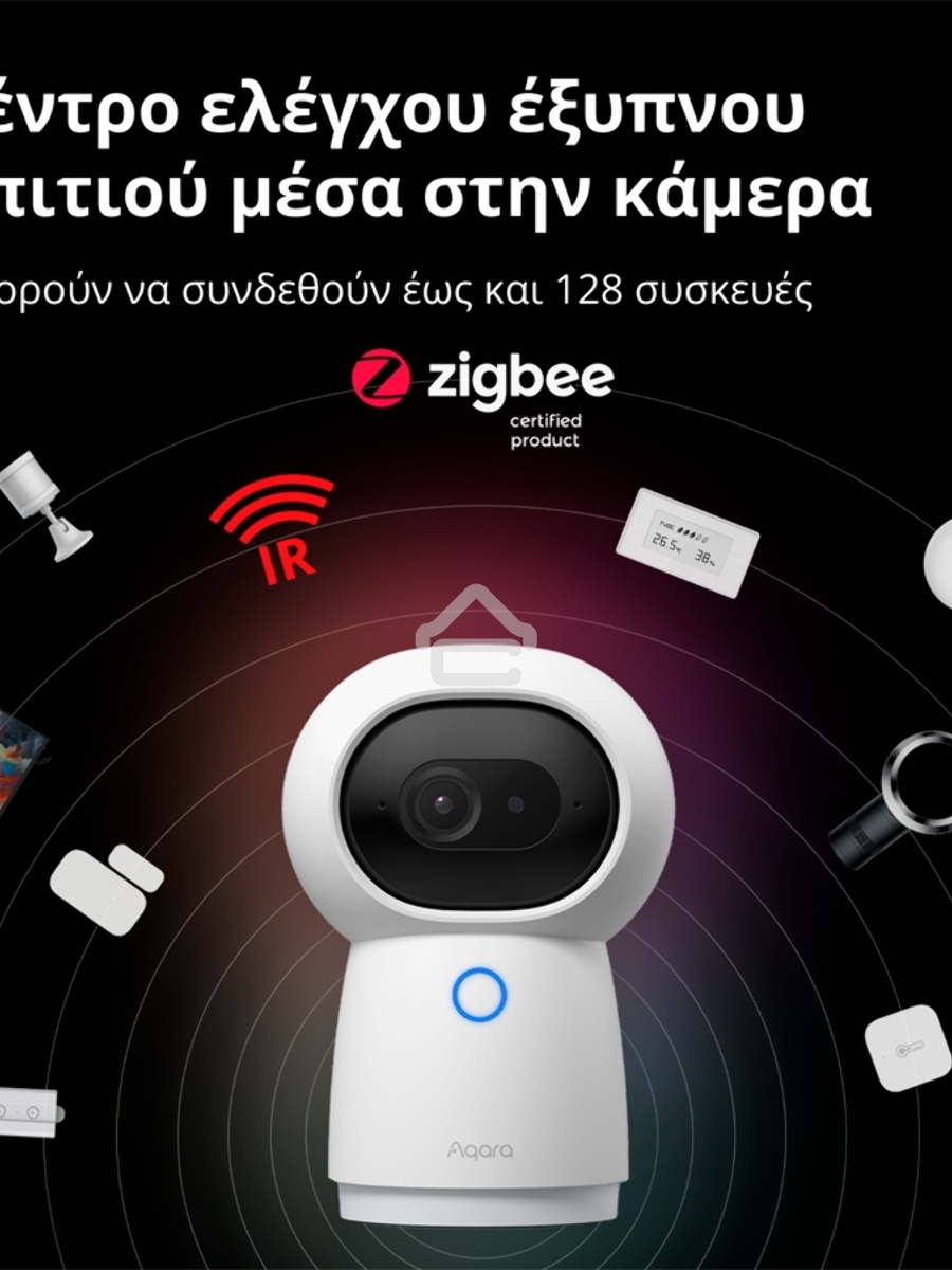 Камера AQARA Camera Hub G3/Камера+ управления/Управление жестами/Камера 360/2K 2304х1296p/Протокол связи:Zigbee/WiFi/Питание:USB-C/Цвет:белый CH-H03
