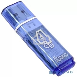 Флешка USB R/W R/W SmartBuy 4Gb USB Drive <USB2.0> Glossy series Blue (SB4GBGS-B)