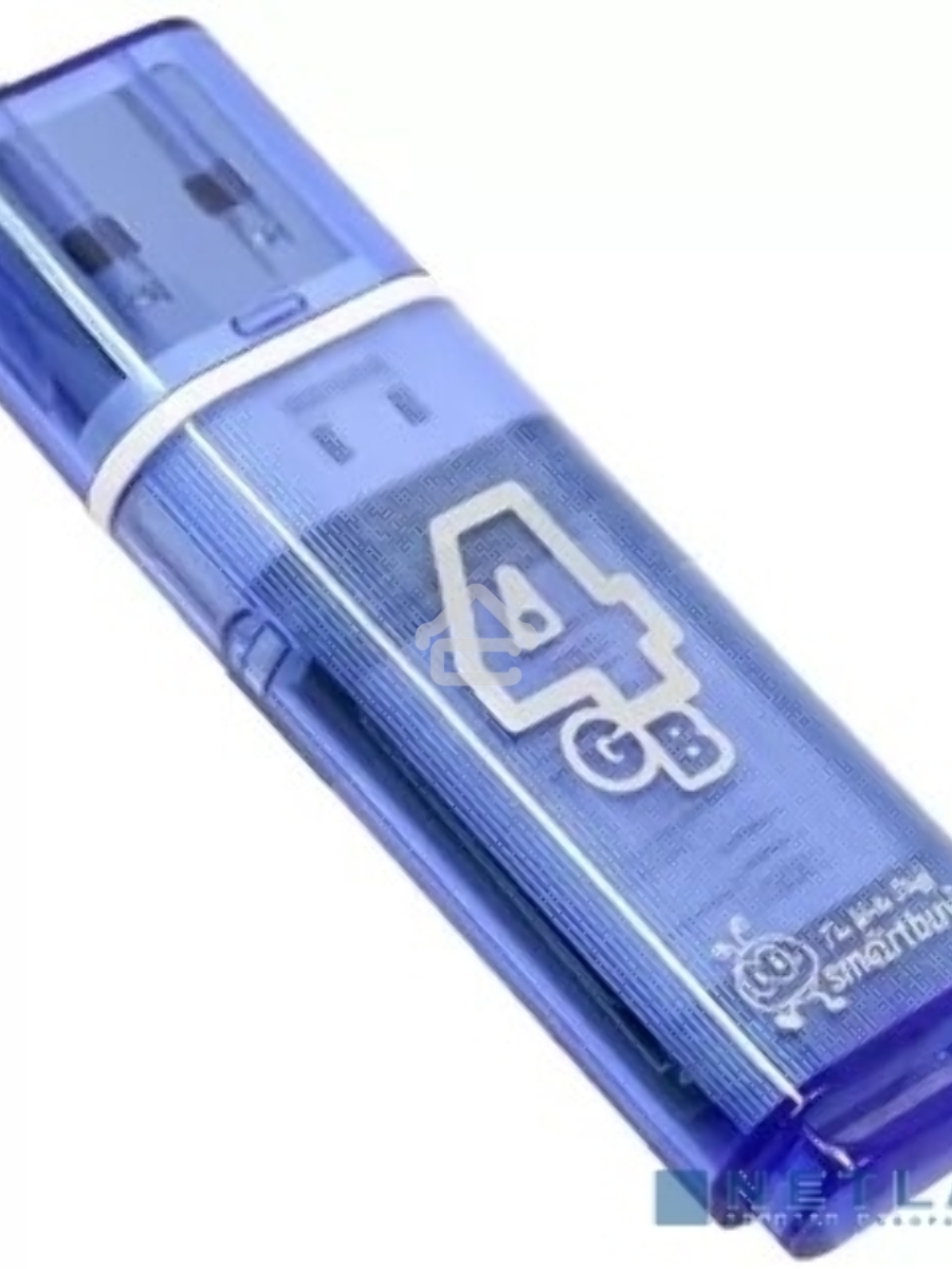 Флеш диск Smartbuy 4Gb USB Drive <USB2.0> Glossy series Blue (SB4GBGS-B)