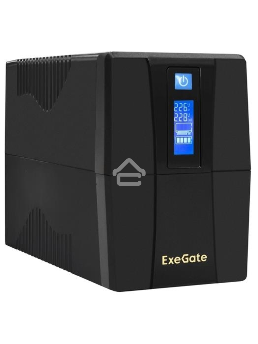 Источник бесперебойного питания Exegate Power Smart ULB-800 LCD <800VA, Black, 2 евророзетки, USB>