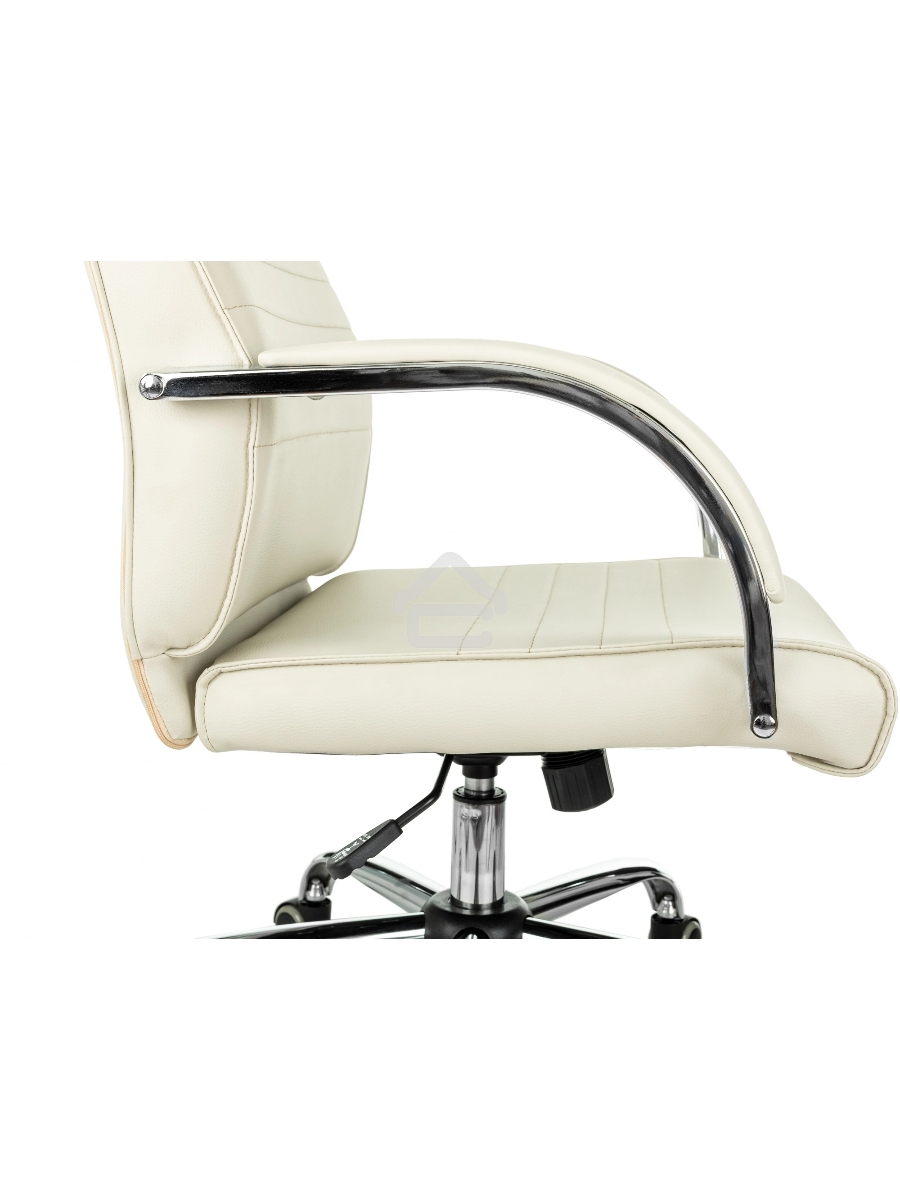 Кресло руководителя Бюрократ T-8010SL/IVORY слоновая кость, искусственная кожа, крестовина хром