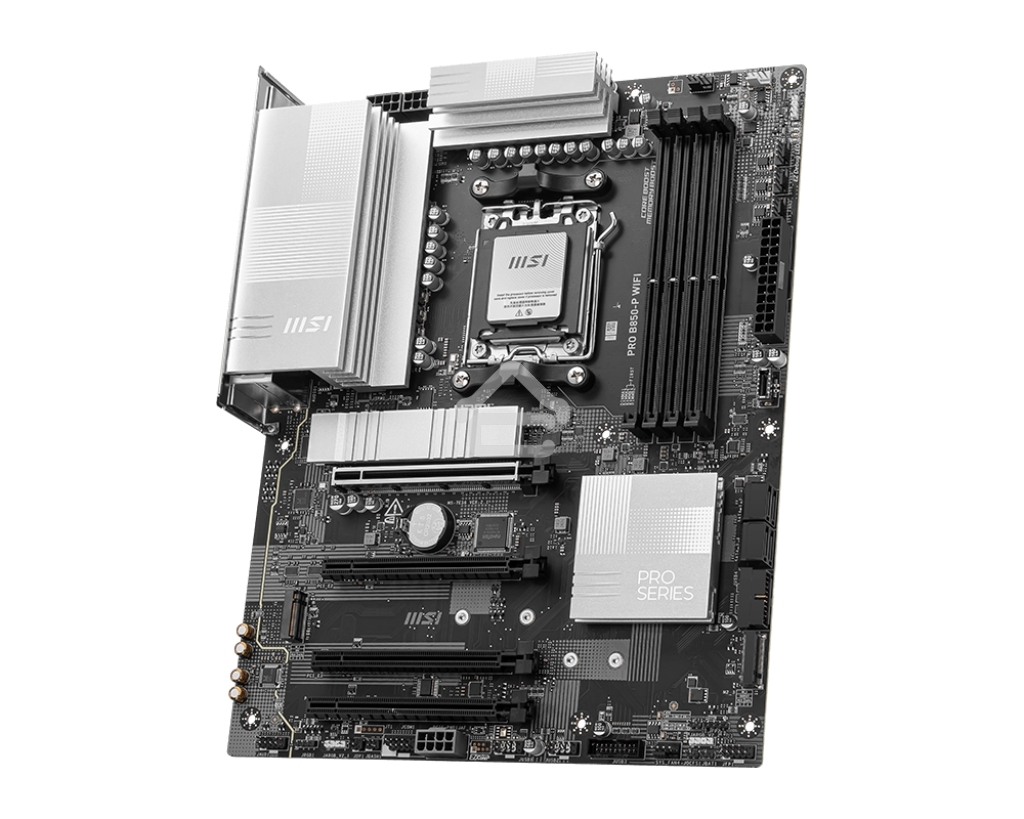 Материнская плата MSI PRO B850-P WIFI, AM5, AMD B850, 4xDDR5, 4xSATA, 3xM.2, 1xPCIe 5.0 x16, 1xPCIe 4.0 x4, 2xPCIe 3.0 x1, 1xHDMI, 1x5Gb LAN, Wi-Fi 7, 4xUSB 2.0, 1xUSB 3.2 Gen 1, 1xUSB 3.2 Gen 2, 2xUSB-C 3.2 Gen 2, 2x3.5 мм, 7.1, ATX