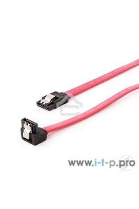 Кабель интерфейсный SATA Cablexpert CC-SATAM-DATA90, 50см, угловой разъем, 7pin/7pin, защелка, пакет