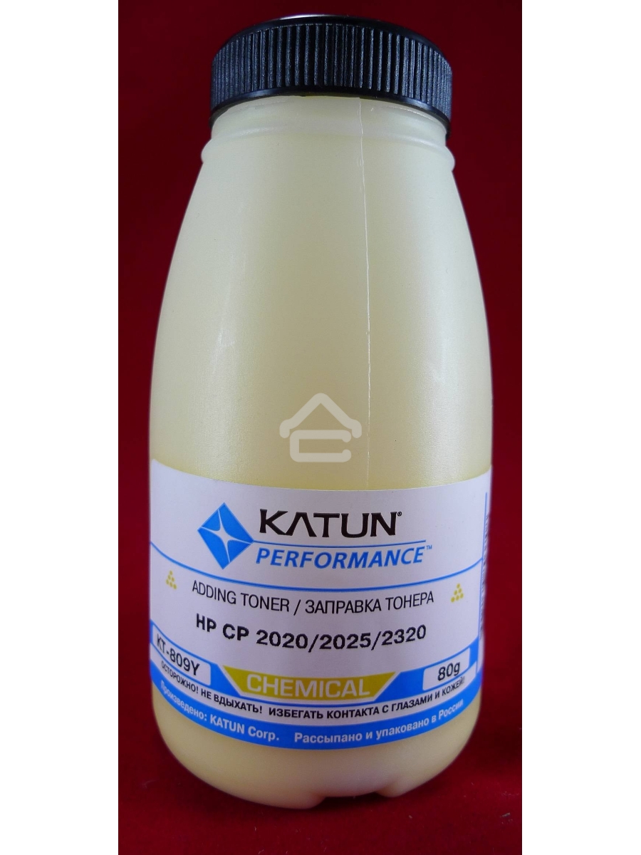 Тонер HP CP2020/2025/CM2320 Yellow, химический (фл.80г.) Katun фас. России