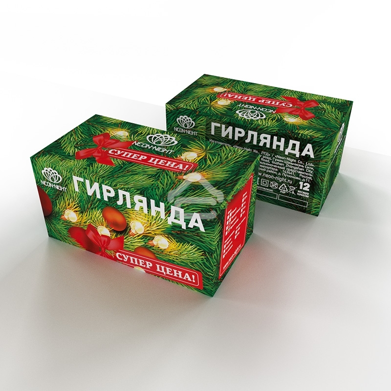 Гирлянда светодиодная универсальная Уличная 120 LED БЕЛЫЕ 12 метров