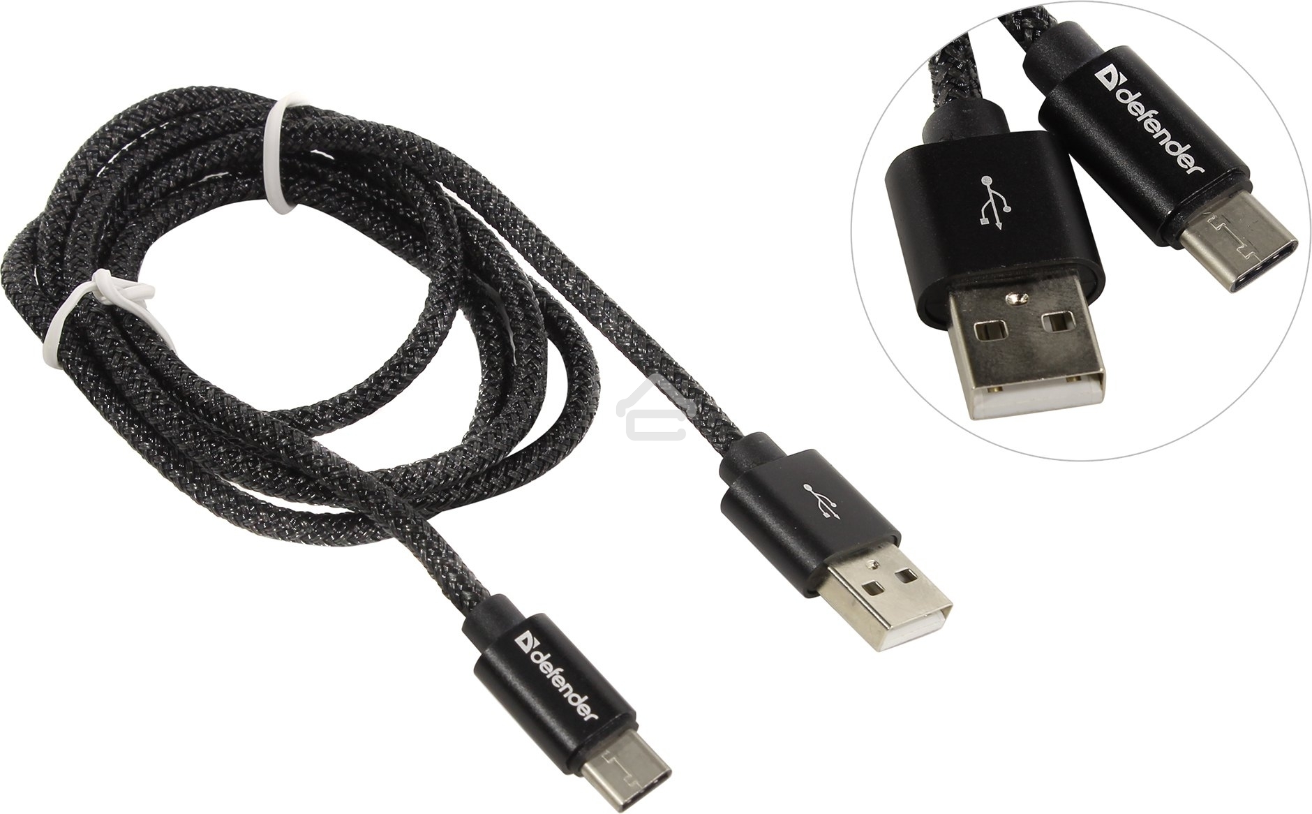 Кабель Defender USB2.0 TO TYPE-C 1M черный USB09-03T