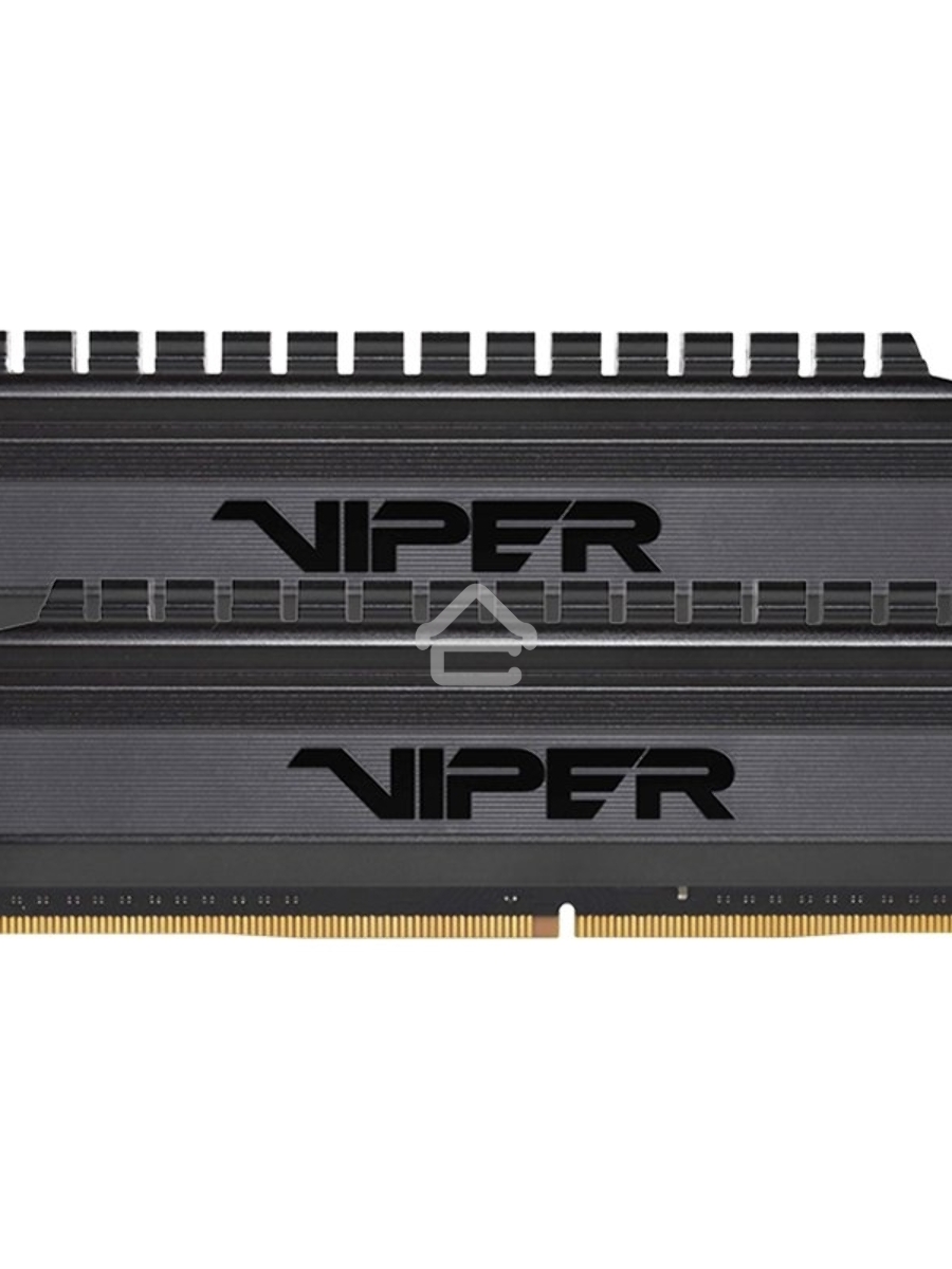 Оперативная память Patriot Viper 4 Blackout, DDR4, 8GB (2x4 GB), 3000 MHz, CL16, DIMM, радиатор, черный