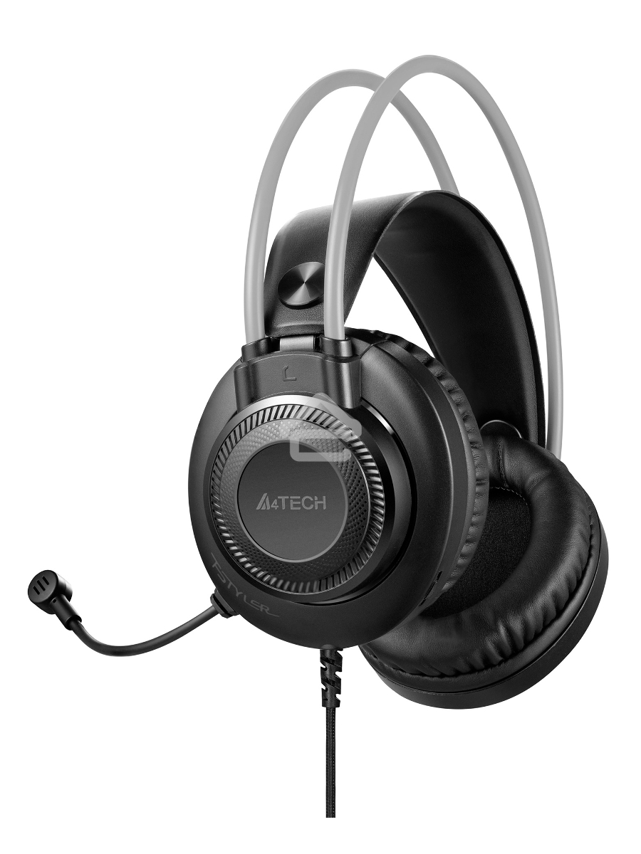 Наушники с микрофоном A4Tech Fstyler FH200U серый 2м накладные USB оголовье (FH200U GREY)