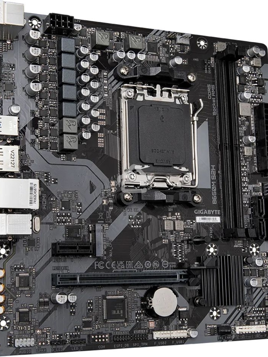 Материнская плата Gigabyte B650M S2H (V1.2), AM5, AMD B650, 2xDDR5, 4xSATA, 1xM.2, 1xPCI-E 4.0 x16, 3xUSB-A 3.2 Gen 1, 1xUSB-C 3.2 Gen 1, 1x 1Gb LAN, 3x3.5 мм, 7.1, Micro-ATX