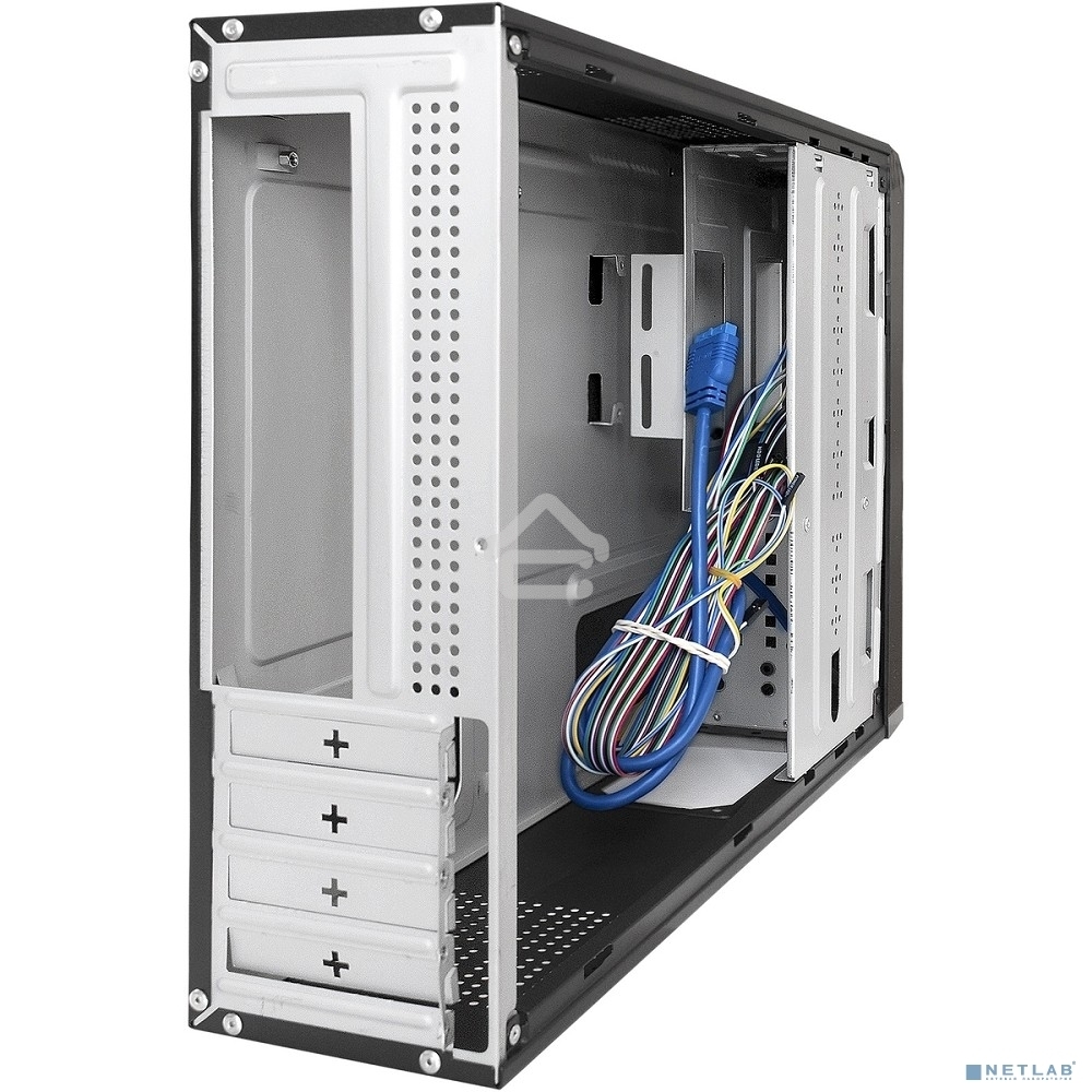Компьютерный корпус Desktop ExeGate MI-207U-300W-8 (miniITX/mATX, БП M300 с вент. 8см, 1*USB+1*USB 3.0, аудио, черный)